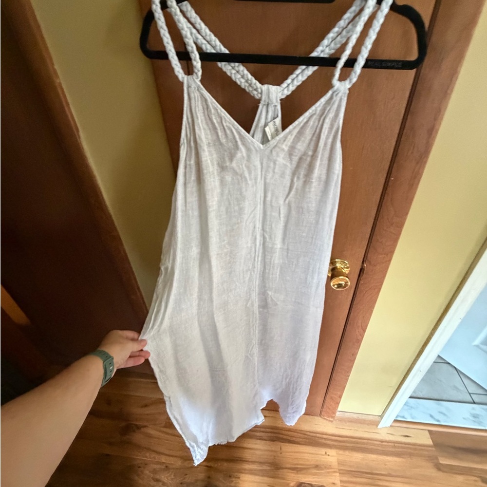 Rachel Zoe White Braided-Strap Camisole Tank